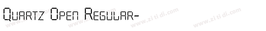 Quartz Open Regular字体转换